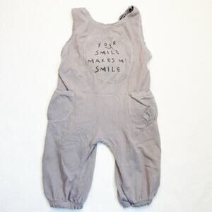 Zara Baby Taupe Your Smile Makes Me Smile Romper